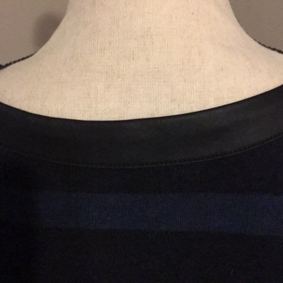 Ah-mazing blue & blk stripe with vegan leather drs - Picture 6 of 6